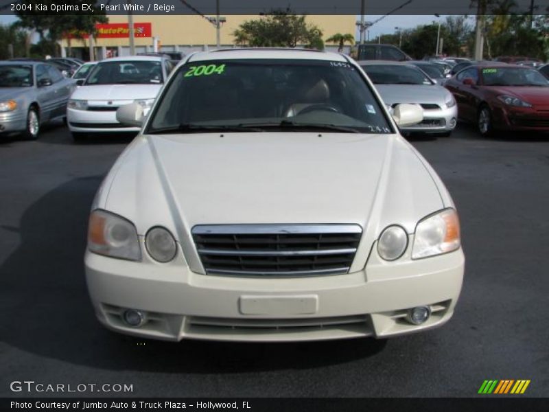 Pearl White / Beige 2004 Kia Optima EX