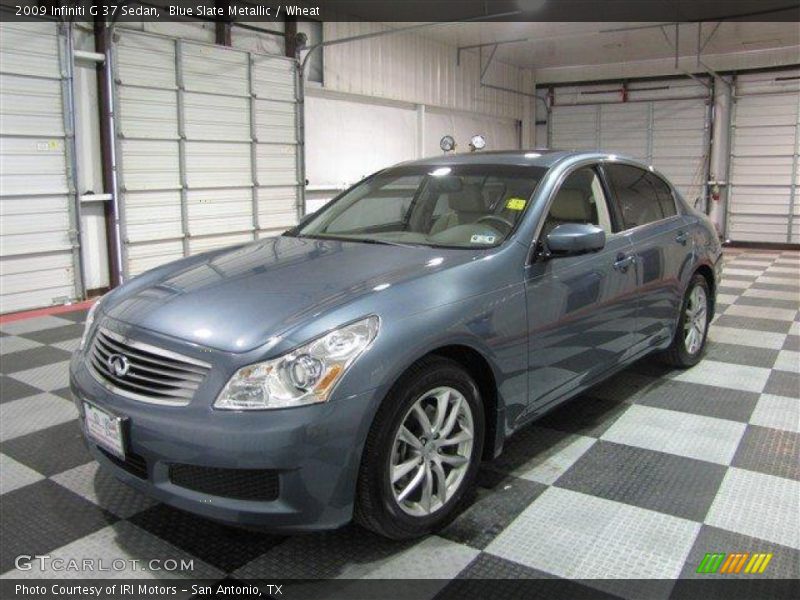 Blue Slate Metallic / Wheat 2009 Infiniti G 37 Sedan