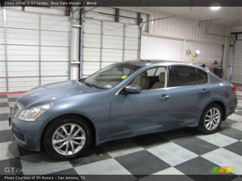 Blue Slate Metallic / Wheat 2009 Infiniti G 37 Sedan