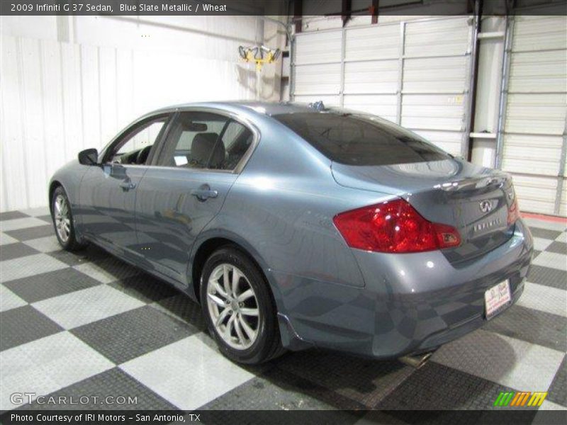 Blue Slate Metallic / Wheat 2009 Infiniti G 37 Sedan