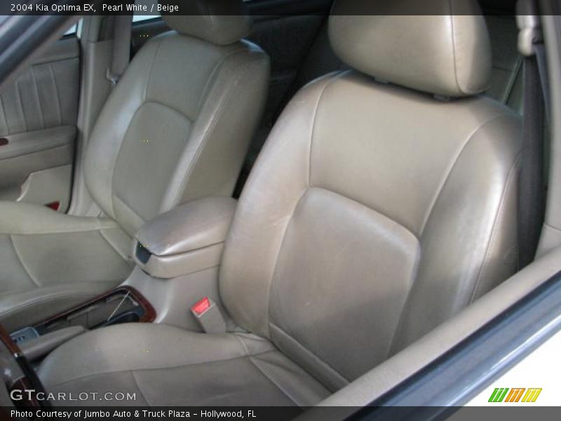 Pearl White / Beige 2004 Kia Optima EX