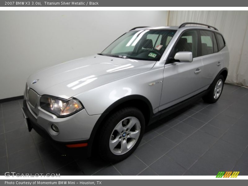 Titanium Silver Metallic / Black 2007 BMW X3 3.0si