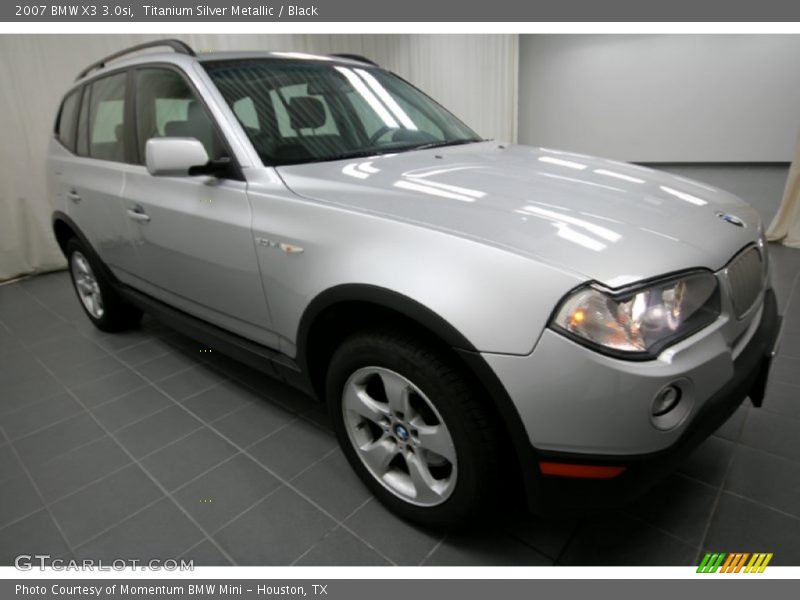 Titanium Silver Metallic / Black 2007 BMW X3 3.0si
