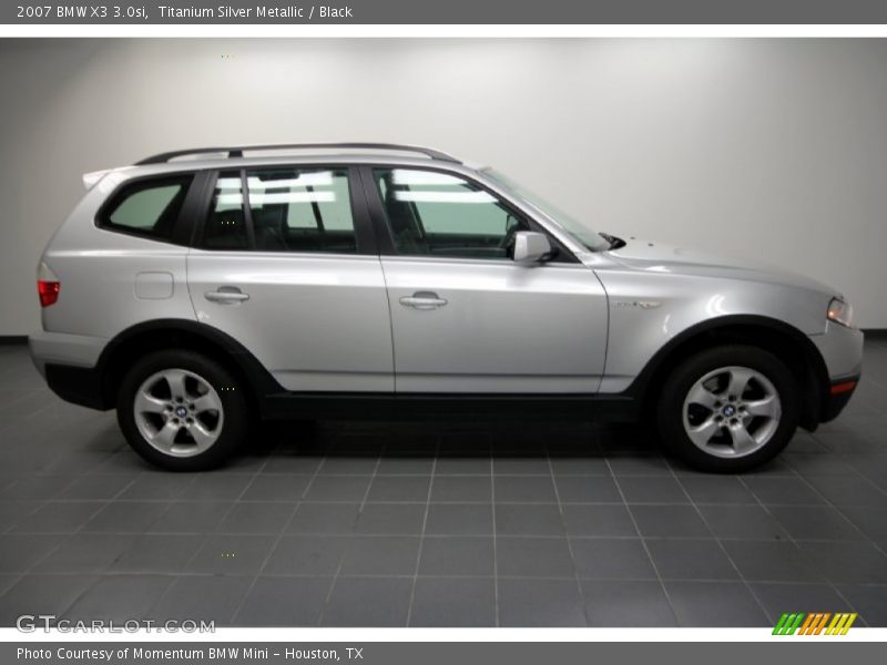 Titanium Silver Metallic / Black 2007 BMW X3 3.0si