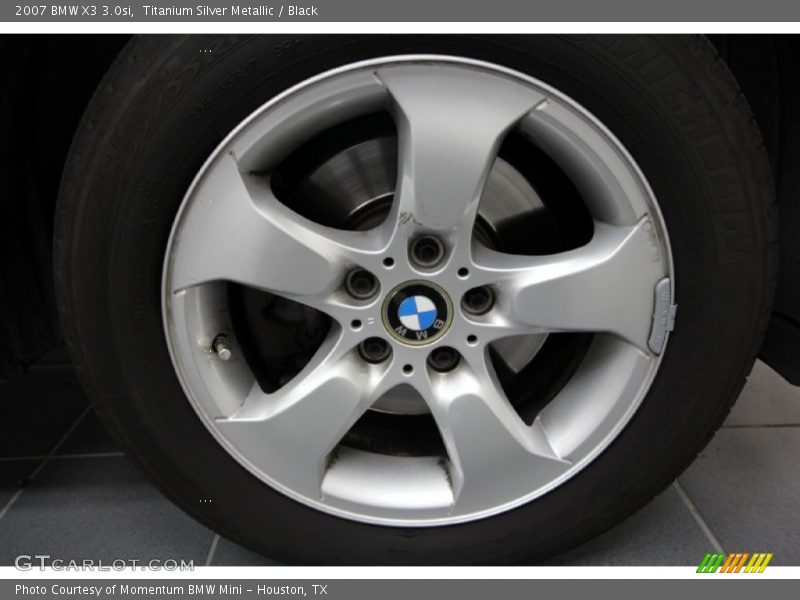 Titanium Silver Metallic / Black 2007 BMW X3 3.0si