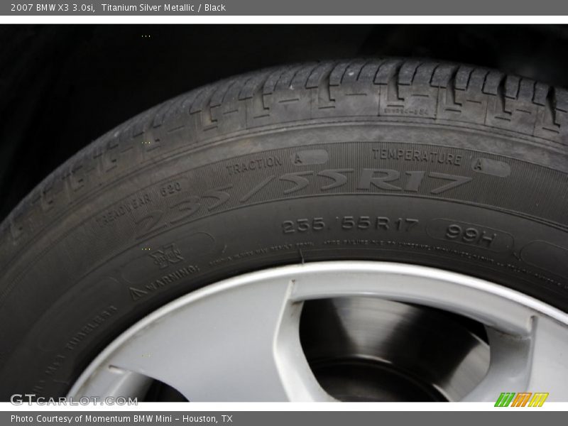 Titanium Silver Metallic / Black 2007 BMW X3 3.0si