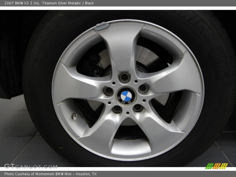 Titanium Silver Metallic / Black 2007 BMW X3 3.0si