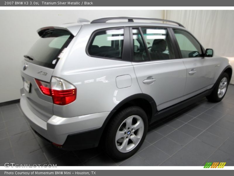Titanium Silver Metallic / Black 2007 BMW X3 3.0si