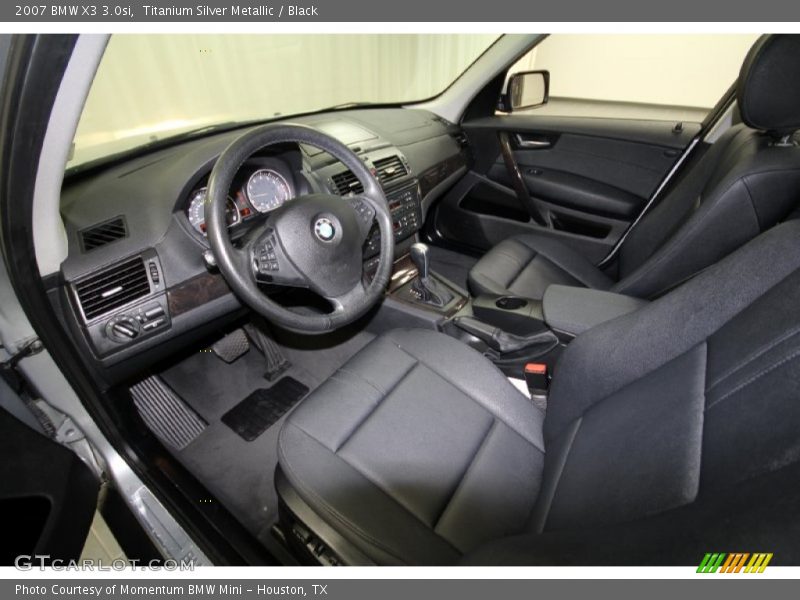 Titanium Silver Metallic / Black 2007 BMW X3 3.0si