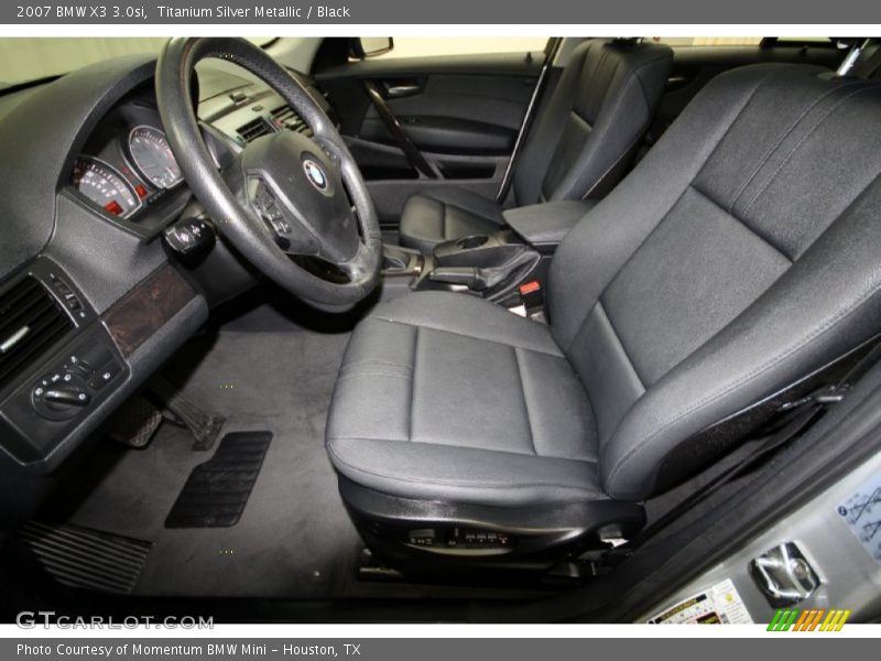Titanium Silver Metallic / Black 2007 BMW X3 3.0si