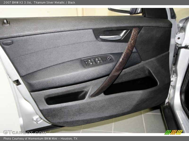 Titanium Silver Metallic / Black 2007 BMW X3 3.0si