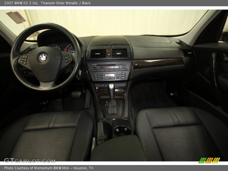 Titanium Silver Metallic / Black 2007 BMW X3 3.0si