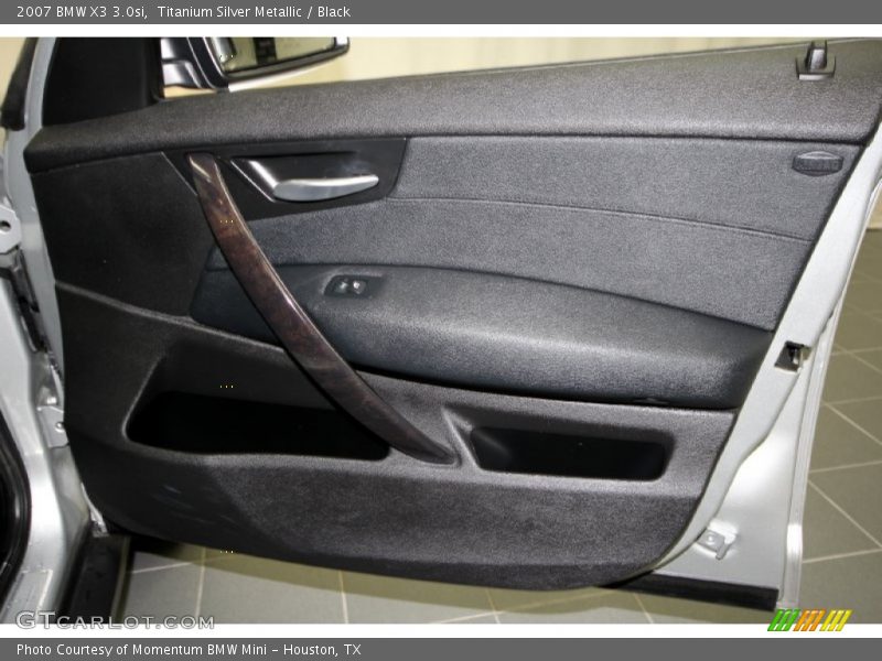 Titanium Silver Metallic / Black 2007 BMW X3 3.0si