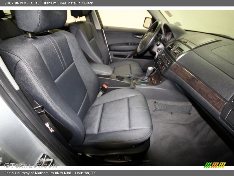 Titanium Silver Metallic / Black 2007 BMW X3 3.0si