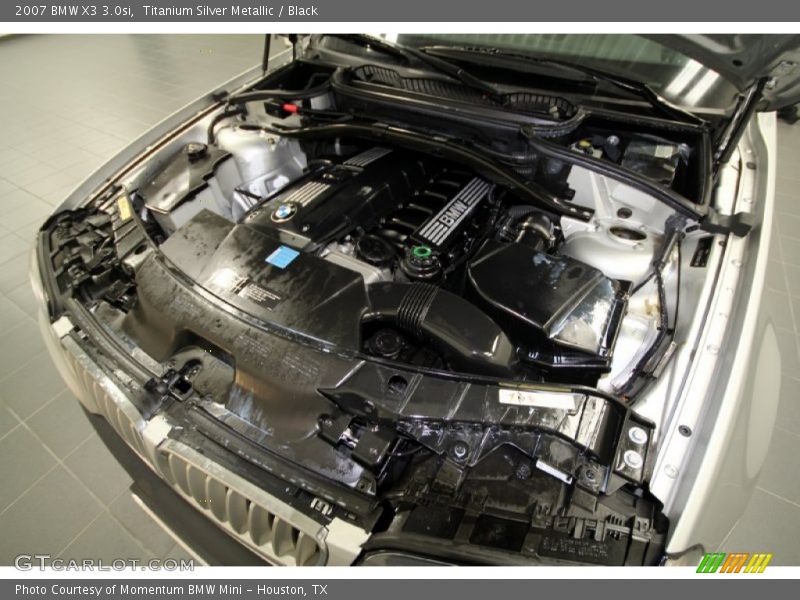 Titanium Silver Metallic / Black 2007 BMW X3 3.0si