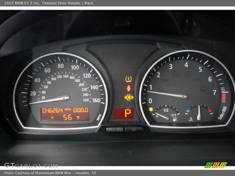 Titanium Silver Metallic / Black 2007 BMW X3 3.0si