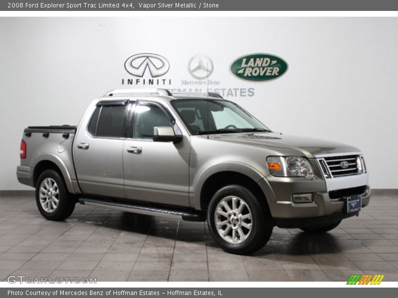 Vapor Silver Metallic / Stone 2008 Ford Explorer Sport Trac Limited 4x4