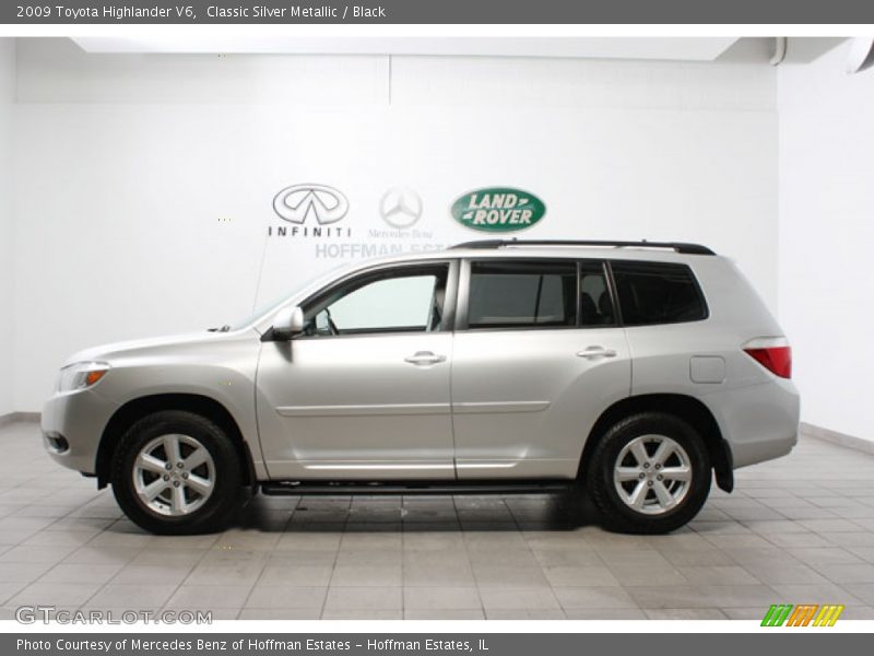 Classic Silver Metallic / Black 2009 Toyota Highlander V6