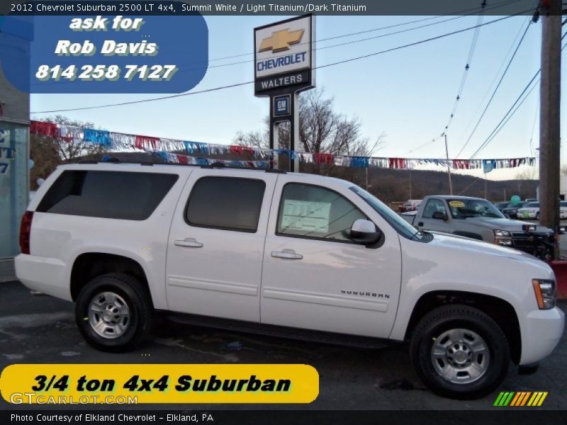 Summit White / Light Titanium/Dark Titanium 2012 Chevrolet Suburban 2500 LT 4x4