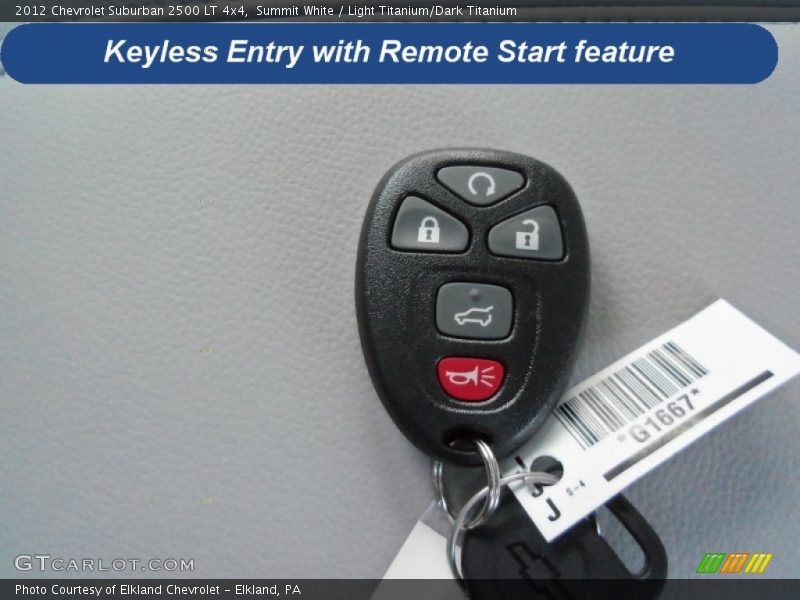 Summit White / Light Titanium/Dark Titanium 2012 Chevrolet Suburban 2500 LT 4x4