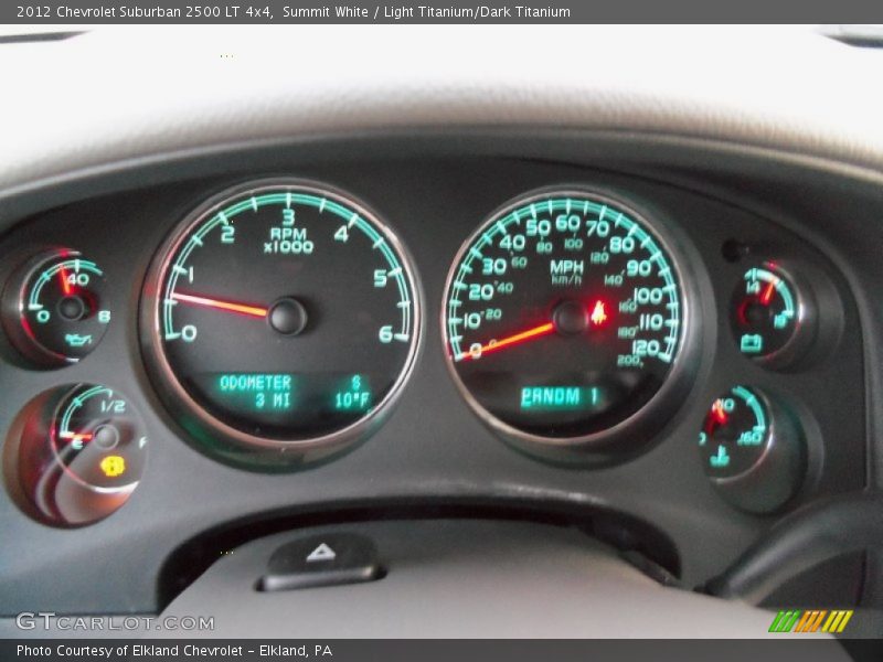 Summit White / Light Titanium/Dark Titanium 2012 Chevrolet Suburban 2500 LT 4x4