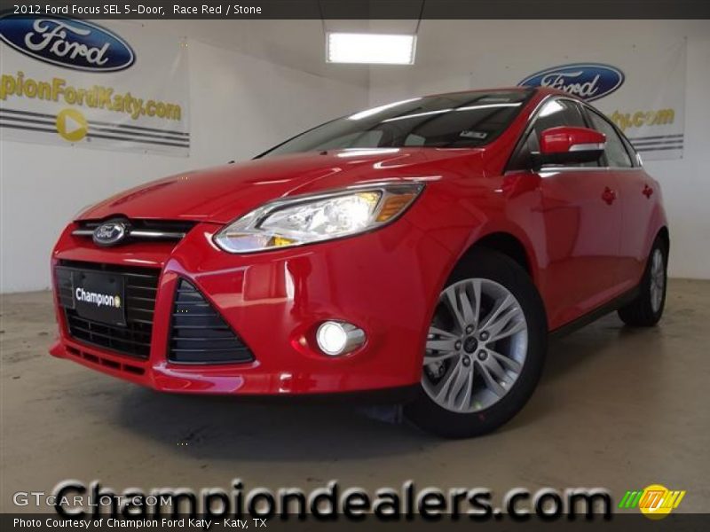 Race Red / Stone 2012 Ford Focus SEL 5-Door