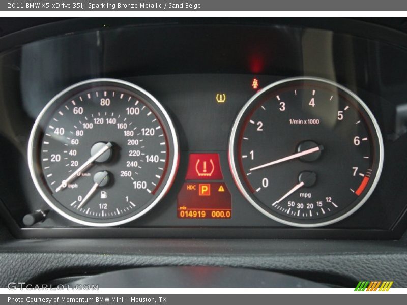 Sparkling Bronze Metallic / Sand Beige 2011 BMW X5 xDrive 35i