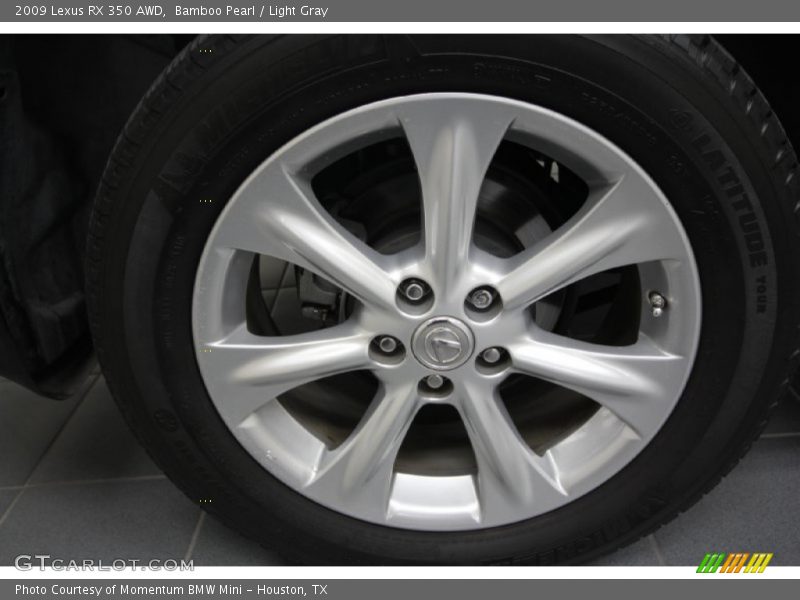 Bamboo Pearl / Light Gray 2009 Lexus RX 350 AWD