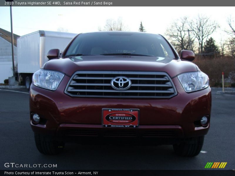 Salsa Red Pearl / Sand Beige 2010 Toyota Highlander SE 4WD