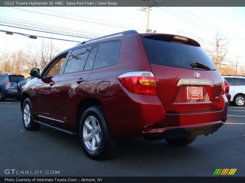 Salsa Red Pearl / Sand Beige 2010 Toyota Highlander SE 4WD