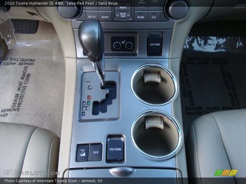  2010 Highlander SE 4WD 5 Speed ECT-i Automatic Shifter