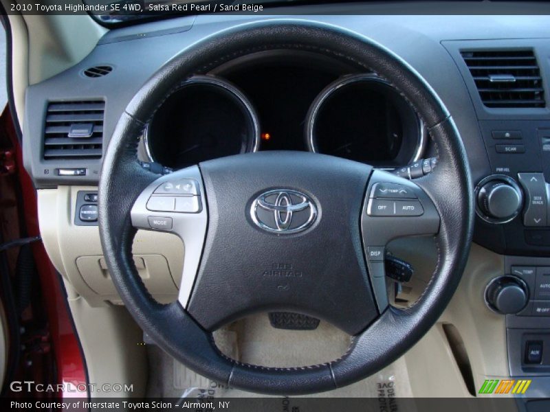 Salsa Red Pearl / Sand Beige 2010 Toyota Highlander SE 4WD