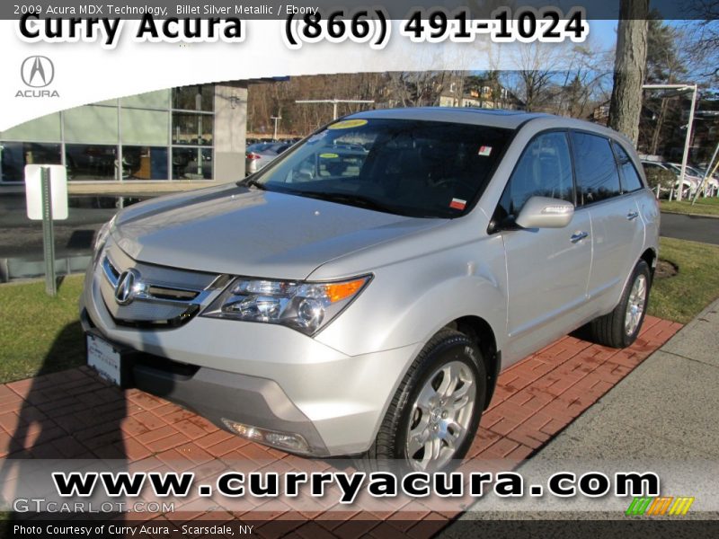 Billet Silver Metallic / Ebony 2009 Acura MDX Technology