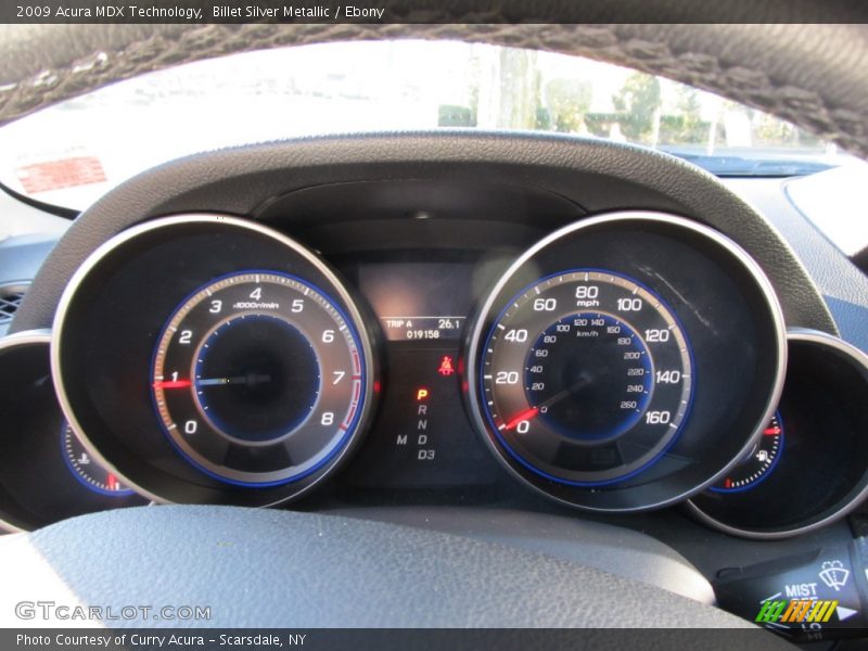 Billet Silver Metallic / Ebony 2009 Acura MDX Technology