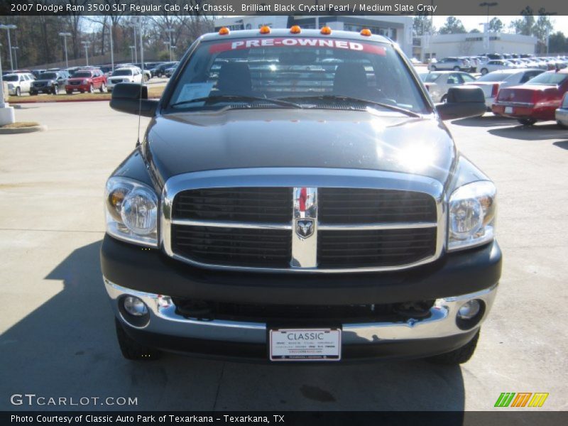 Brilliant Black Crystal Pearl / Medium Slate Gray 2007 Dodge Ram 3500 SLT Regular Cab 4x4 Chassis