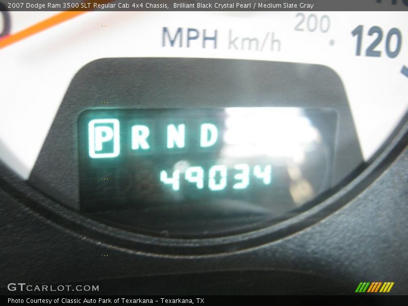 Brilliant Black Crystal Pearl / Medium Slate Gray 2007 Dodge Ram 3500 SLT Regular Cab 4x4 Chassis