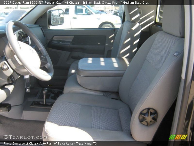 Brilliant Black Crystal Pearl / Medium Slate Gray 2007 Dodge Ram 3500 SLT Regular Cab 4x4 Chassis