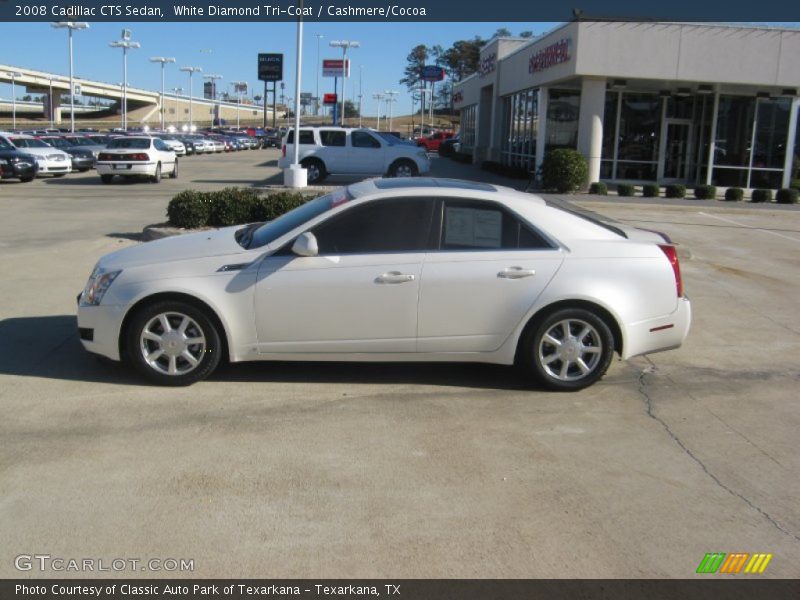 White Diamond Tri-Coat / Cashmere/Cocoa 2008 Cadillac CTS Sedan