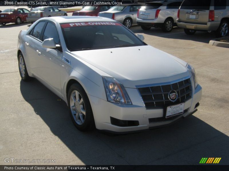 White Diamond Tri-Coat / Cashmere/Cocoa 2008 Cadillac CTS Sedan