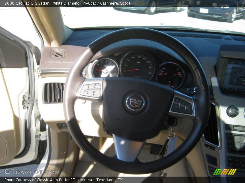 White Diamond Tri-Coat / Cashmere/Cocoa 2008 Cadillac CTS Sedan