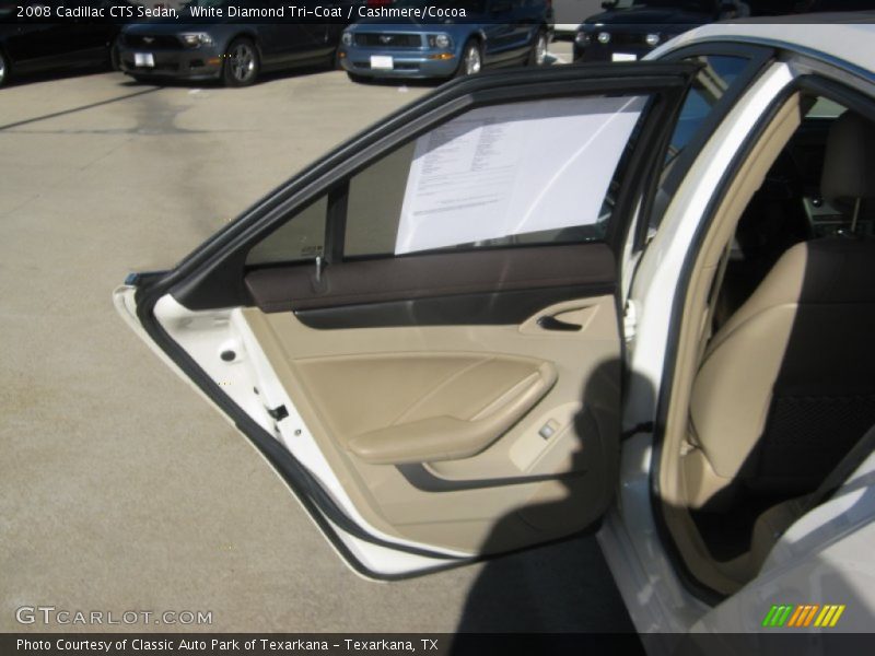 White Diamond Tri-Coat / Cashmere/Cocoa 2008 Cadillac CTS Sedan