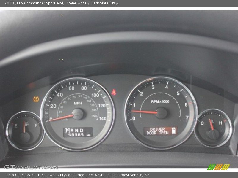 Stone White / Dark Slate Gray 2008 Jeep Commander Sport 4x4