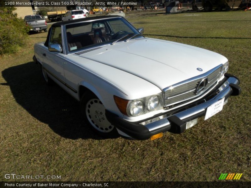 Arctic White / Palomino 1988 Mercedes-Benz SL Class 560 SL Roadster