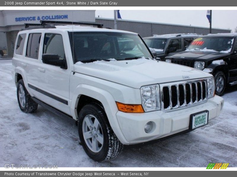Stone White / Dark Slate Gray 2008 Jeep Commander Sport 4x4