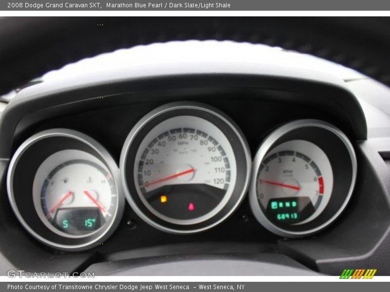 Marathon Blue Pearl / Dark Slate/Light Shale 2008 Dodge Grand Caravan SXT