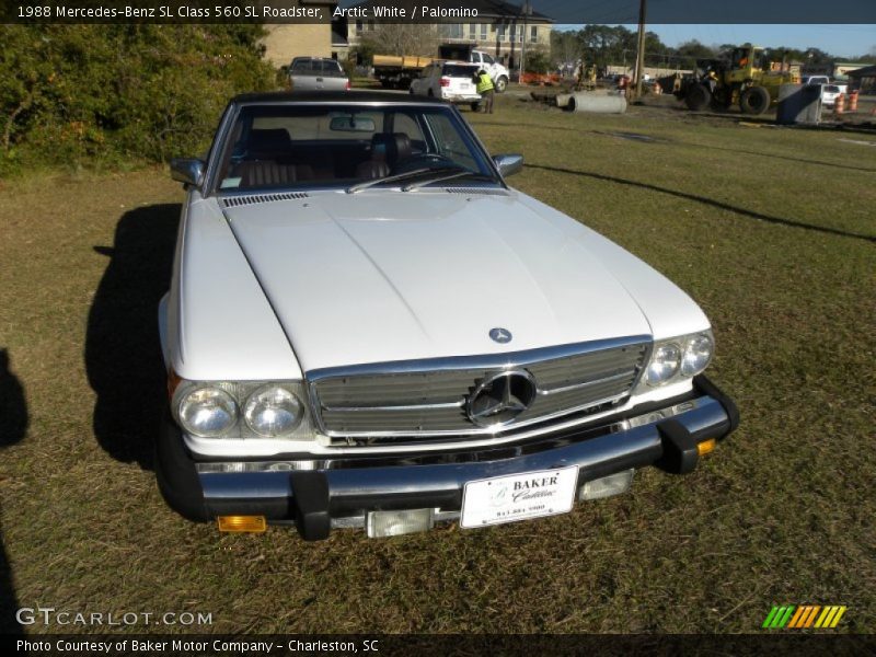 Arctic White / Palomino 1988 Mercedes-Benz SL Class 560 SL Roadster