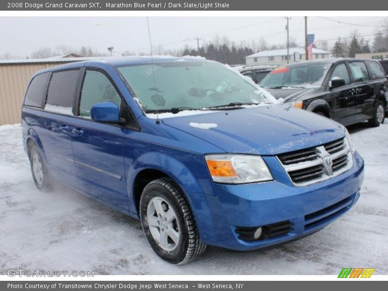 Marathon Blue Pearl / Dark Slate/Light Shale 2008 Dodge Grand Caravan SXT