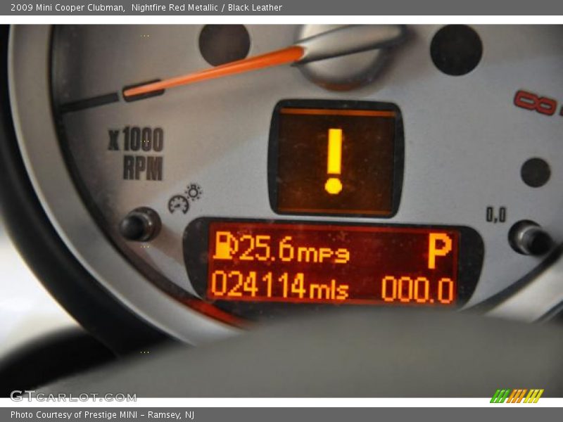 Nightfire Red Metallic / Black Leather 2009 Mini Cooper Clubman