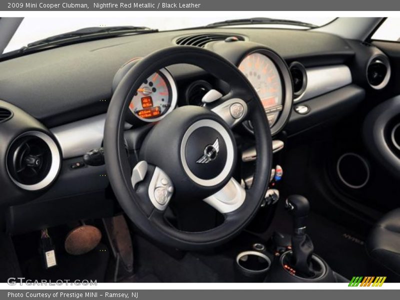 Nightfire Red Metallic / Black Leather 2009 Mini Cooper Clubman