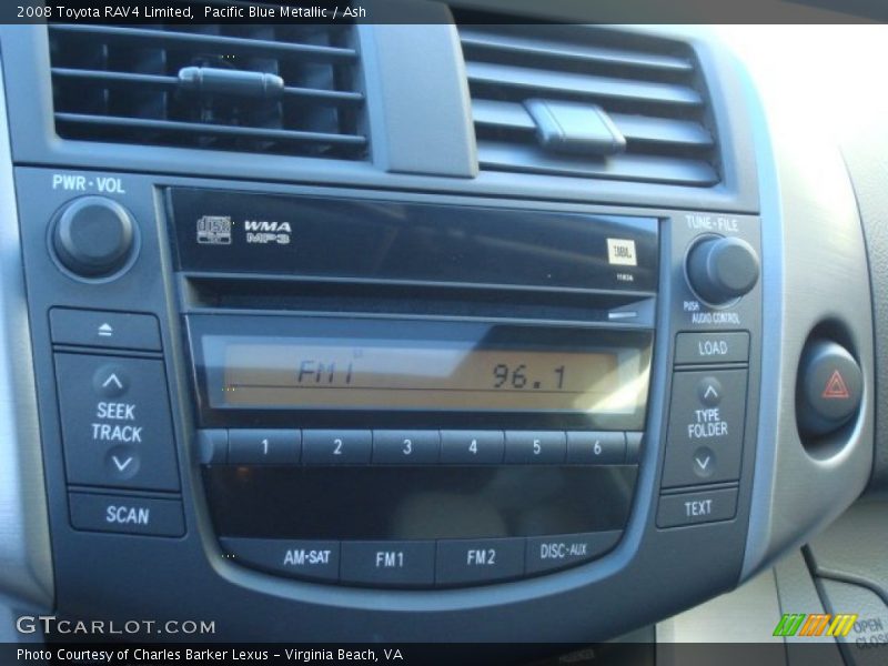 Pacific Blue Metallic / Ash 2008 Toyota RAV4 Limited